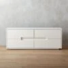 Latitude 4-Drawer High-Gloss White Lacquered Dresser 2 Latitude 4-Drawer High-Gloss White Lacquered Dresser -Nesto Store LatitudeLowDresserWhiteSHF16 1x1