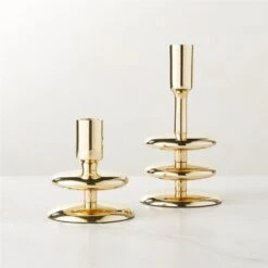 Latto Unlaquered Brass Taper Candle Holder Small -Nesto Store LattoUnlqdBrsTprHolderGrpFHS23