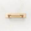 Lavau Brushed Brass Cabinet Handle With Backplate 3" -Nesto Store LavauHndlWBkpltBrhdBs3inSHF23