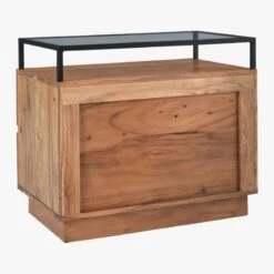 Lawson 2-Drawer Wood Nightstand With Glass Top 14 Lawson 2-Drawer Wood Nightstand With Glass Top -Nesto Store LawsonNightstand3QBF19