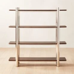 Legna Burl Wood Bookshelf -Nesto Store Legna60inBurlWoodBookcaseSHF22