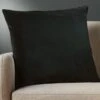 Leisure Black Velvet Throw Pillow With Down-Alternative Insert 23" -Nesto Store LeisurePillowBlack23x23SHF16