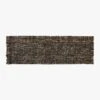 Leno Black And Natural Handwoven Jute Runner Rug 2.5'x8'