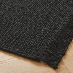 Leno Handwoven Black Jute Area Rug 5'x8' -Nesto Store LenoBlkNBlkJtRug8x10AVSHF23