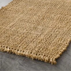 Leno Natural Handwoven Jute Runner Rug 2.5'x8' -Nesto Store LenoNatJuteRunner2p5X8ROF19