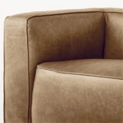 Lenyx Saddle Brown Leather Sofa -Nesto Store LenyxSaddleLeatherSofaAVSSS21