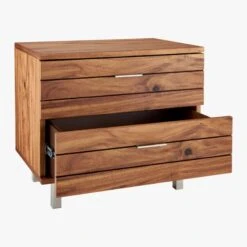 Linear 2-Drawer Wood Nightstand 11 Linear 2-Drawer Wood Nightstand -Nesto Store LinearNightstandAV1F15