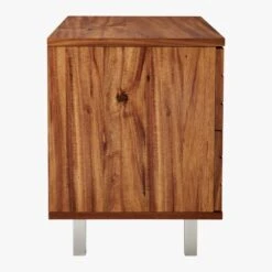 Linear 2-Drawer Wood Nightstand 12 Linear 2-Drawer Wood Nightstand -Nesto Store LinearNightstandSideF15