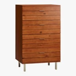 Linear Tall 4-Drawer Wood Dresser -Nesto Store LinearTallChest3QF16