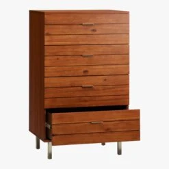 Linear Tall 4-Drawer Wood Dresser -Nesto Store LinearTallChestAV1F16