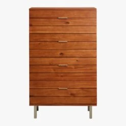Linear Tall 4-Drawer Wood Dresser -Nesto Store LinearTallChestF16