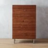 Linear Tall 4-Drawer Wood Dresser 2 Linear Tall 4-Drawer Wood Dresser -Nesto Store LinearTallChestSHF16 1x1