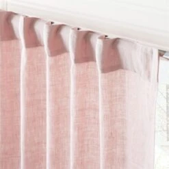 Smoky Mauve Linen Window Curtain Panel 48"x84'' -Nesto Store LinenAdobeRoseCrtn96PnlAV3SHF23
