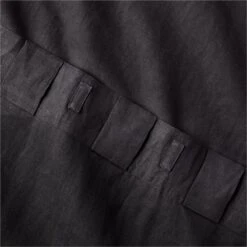 EUROPEAN FLAX™-Certified Linen Black Window Curtain Panel 48''x84'' -Nesto Store LinenBlack96CurtainPnlAV3SHS23