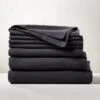 EUROPEAN FLAX™-Certified Linen Black Full/Queen Bedding Set -Nesto Store LinenBundleBlackFQSHF21
