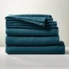EUROPEAN FLAX™-Certified Linen Dark Teal Full/Queen Bedding Set -Nesto Store LinenBundleDarkTealFQSHF21