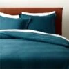 EUROPEAN FLAX™-Certified Linen Dark Teal Duvet Cover And Shams -Nesto Store LinenDarkTealFQDuvetSHF21