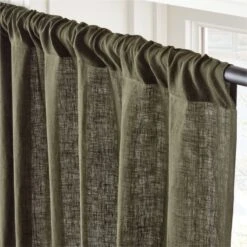 EUROPEAN FLAX™-Certified Linen Forest Green Window Curtain Panel 48''x108'' 9 EUROPEAN FLAX™-Certified Linen Forest Green Window Curtain Panel 48''x108'' -Nesto Store LinenFrtGrn96CurtainPnlAVSHS23 1