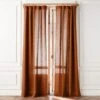 Glazed Ginger Linen Window Curtain Panel 48''x84''