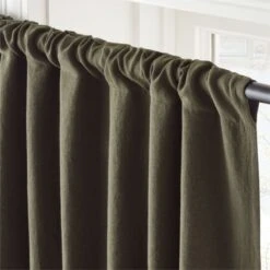Forest Green Linen Blackout Window Curtain Panel 48''x84'' -Nesto Store LinenGnBkOt96CurtainPnlAVSHS23
