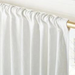 Warm White Linen Window Curtain Panel 48"x84'' 10 Warm White Linen Window Curtain Panel 48"x84'' -Nesto Store LinenIvryBlkOutCrtn96PnlAV2SHF23 1