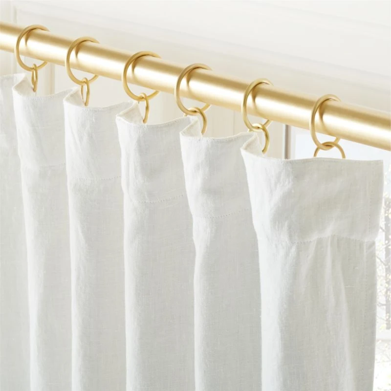 Warm White Linen Window Curtain Panel 48"x84'' 4 Warm White Linen Window Curtain Panel 48"x84'' - Image 2