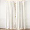 Warm White Linen Window Curtain Panel 48"x84'' -Nesto Store LinenIvryBlkOutCrtn96PnlSHF23 1