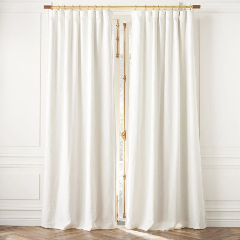 Warm White Linen Window Curtain Panel 48"x84'' 3 Warm White Linen Window Curtain Panel 48"x84''