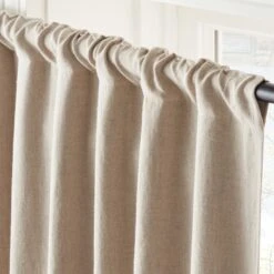 Natural Linen Blackout Window Curtain Panel 48''x84'' 10 Natural Linen Blackout Window Curtain Panel 48''x84'' -Nesto Store LinenNtBkOt96CurtainPnlAV2SHS23