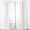 White Linen Sheer Window Curtain Panel 48"x84" 1 White Linen Sheer Window Curtain Panel 48"x84" -Nesto Store LinenShrWhitePanel96inSHF21