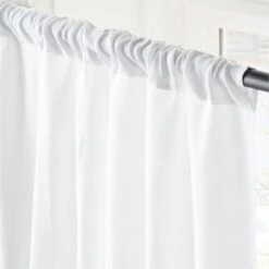 EUROPEAN FLAX™-Certified Linen White Window Curtain Panel 48''x84'' 9 EUROPEAN FLAX™-Certified Linen White Window Curtain Panel 48''x84'' -Nesto Store LinenWhite96CurtainPnlAVSHS23