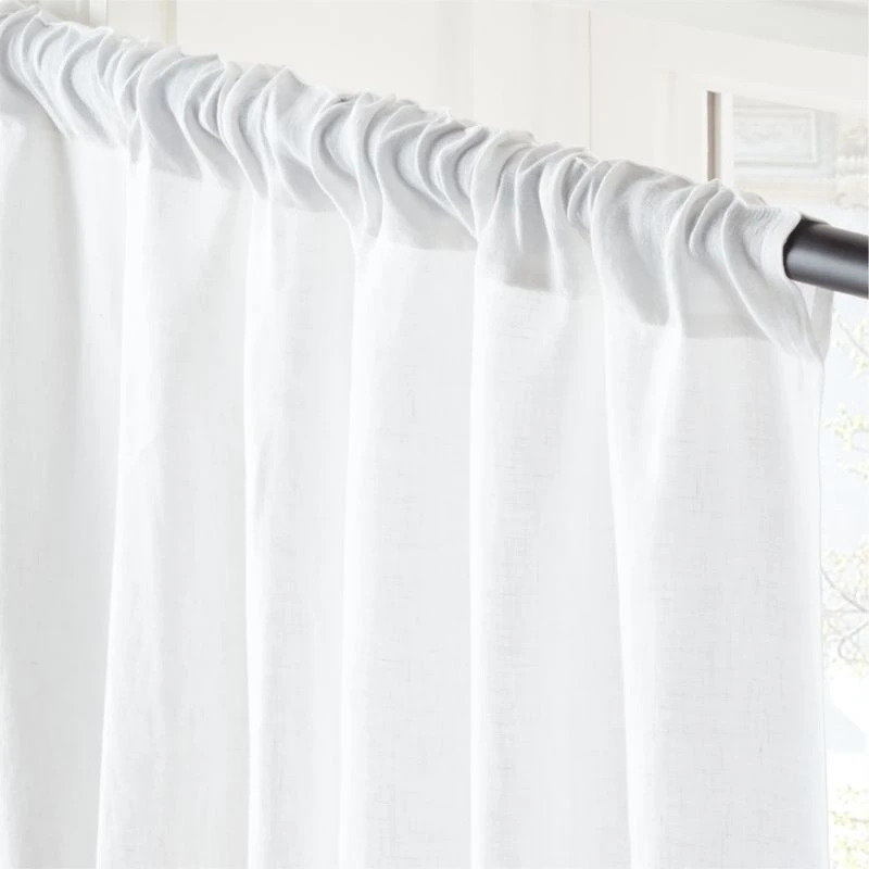 EUROPEAN FLAX™-Certified Linen White Window Curtain Panel 48''x84'' 5 EUROPEAN FLAX™-Certified Linen White Window Curtain Panel 48''x84'' - Image 3