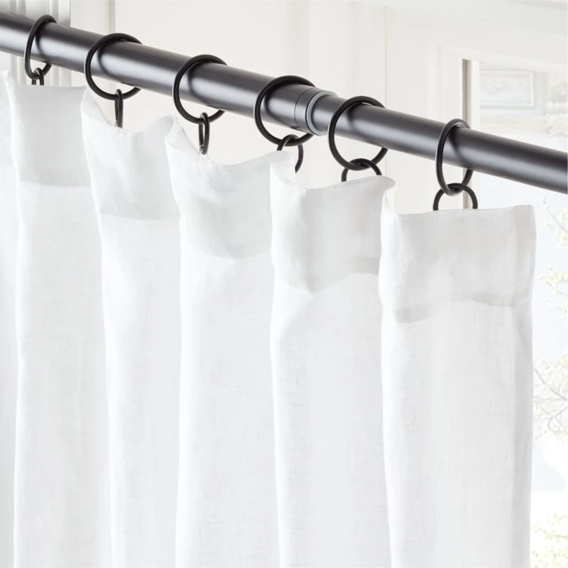 EUROPEAN FLAX™-Certified Linen White Window Curtain Panel 48''x84'' 4 EUROPEAN FLAX™-Certified Linen White Window Curtain Panel 48''x84'' - Image 2