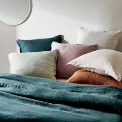 EUROPEAN FLAX™-Certified Linen White Duvet Cover And Shams -Nesto Store LinenWhiteBeddingAG21 1x1 1