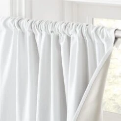 White Linen Blackout Curtain Panel -Nesto Store LinenWhtBlackoutPnl120inAV2SHS21