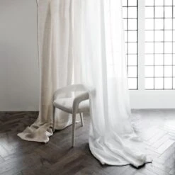 Natural Linen Curtain Panel 48"x96" 9 Natural Linen Curtain Panel 48"x96" -Nesto Store LisetteWhiteDiningChairFB21 1x1