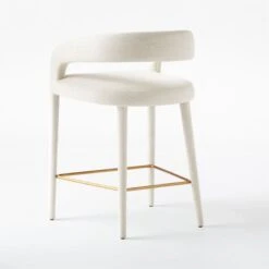 Lisette White Counter Stool -Nesto Store LisetteWtUphlstrdCntrStl3QBSSS21