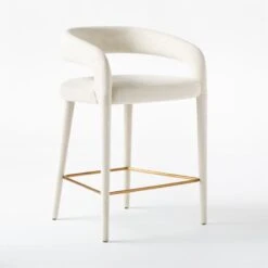 Lisette White Counter Stool -Nesto Store LisetteWtUphlstrdCntrStl3QSSS21