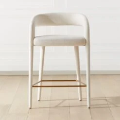 Lisette White Counter Stool