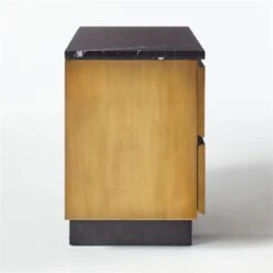 Logan 2-Drawer Brass And Black Marble Nightstand 19 Logan 2-Drawer Brass And Black Marble Nightstand -Nesto Store LoganBrsNBlkMrblNghtstndSDF20