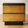 Logan 2-Drawer Brass And Black Marble Nightstand 1 Logan 2-Drawer Brass And Black Marble Nightstand -Nesto Store LoganBrsNBlkMrblNghtstndSHF20