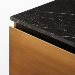 Logan 4-Drawer Black Marble-Top Dresser -Nesto Store LoganBsNBkMrblLowDresserAVSSS23