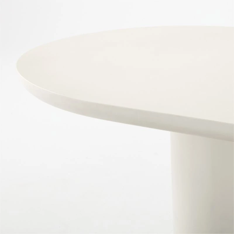 Lola White Oval Cement Dining Table 8 Lola White Oval Cement Dining Table - Image 6
