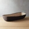 Lorena Black Woven Bread Basket -Nesto Store LorenaLongOvalBlkBreadBsktSHS18