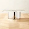 Luca White Marble Coffee Table -Nesto Store LucaWhiteMrblTpCffTblSHF22