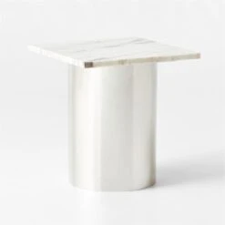 Luca White Marble Side Table -Nesto Store LucaWhtMrblSideTable3QSSF22