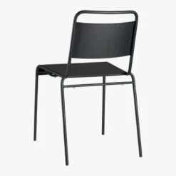 Lucinda Black Outdoor Patio Stacking Chair -Nesto Store LucindaStackingChairBlackAVS16