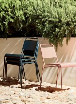 Lucinda Black Outdoor Patio Stacking Chair -Nesto Store LucindaStackingChairM19