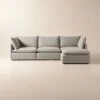Lumin 4-Piece Modular Grey Performance Fabric Sectional Sofa -Nesto Store Lumin4PcModGyPrfFbcSctSfSHF23
