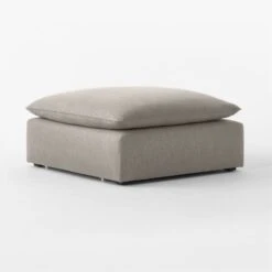 Lumin Grey Performance Fabric Ottoman -Nesto Store LuminGyPrfFbcOttoman3QSSF23